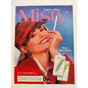 Vintage 1993 Misty Slims Cigarette Tobacco Advertisement Print Ad